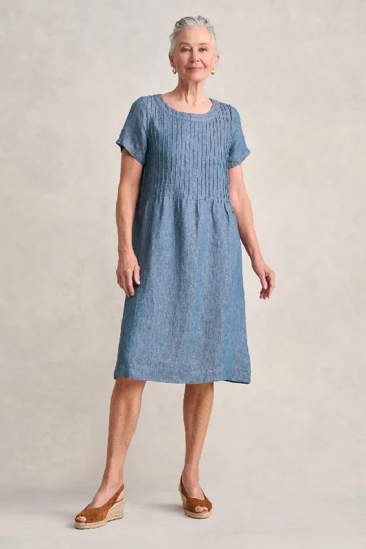 casual slip dressTwill Hemp Linen Dress