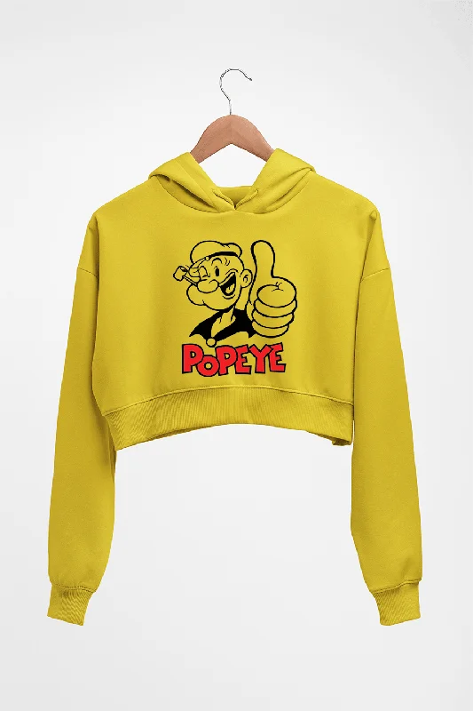 Special Price graphic hoodie with printPopeye Crop HOODIE FOR WOMEN
