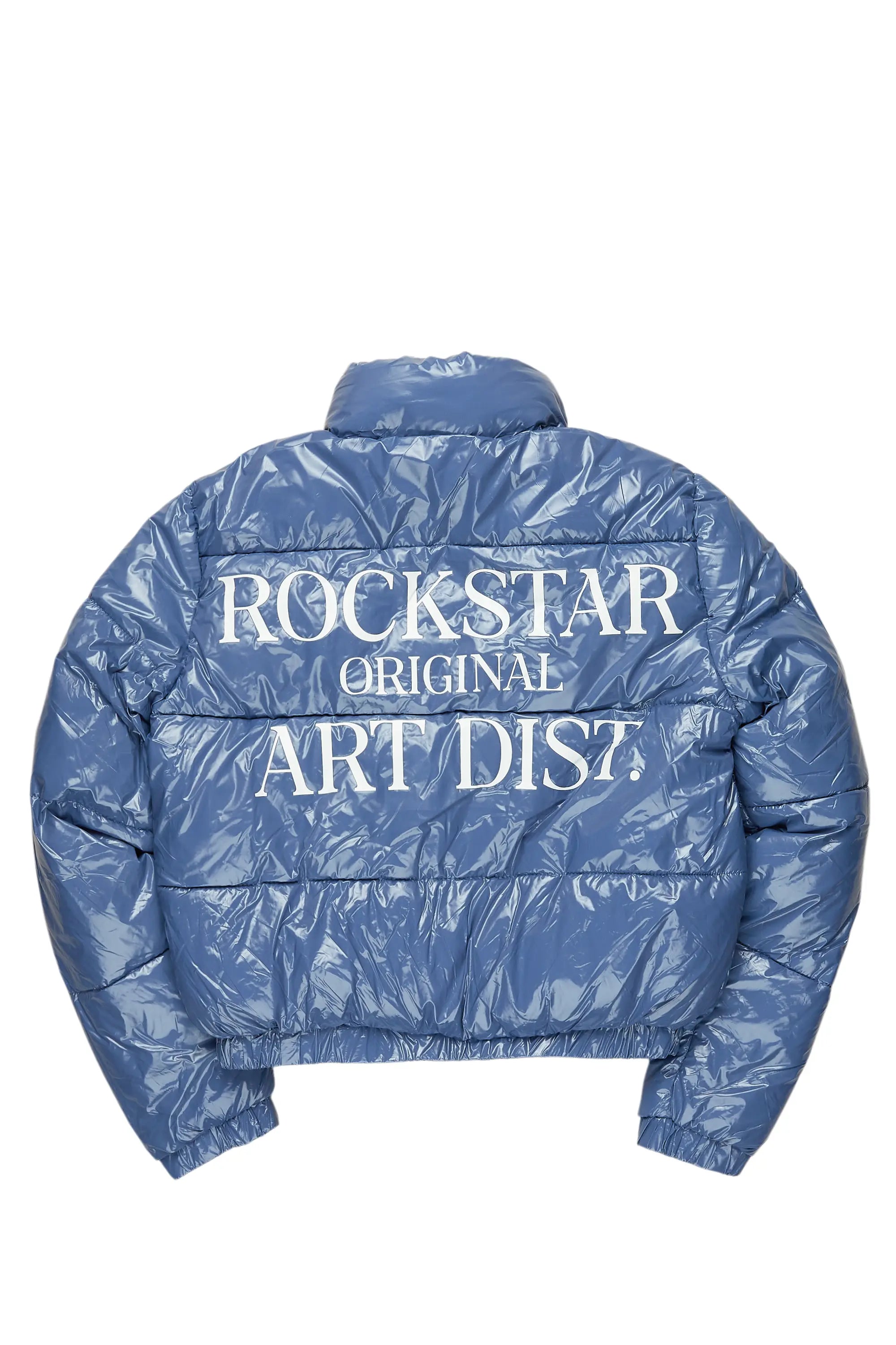 Stock Clearance Chakelia Blue Puffer Jacket