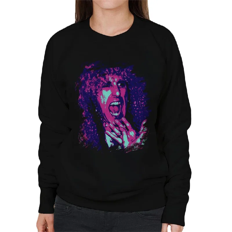 vibrant athletic hoodieTV Times Twisted Sister Dee Snider Pop Art Stylised Women's Sweatshirt