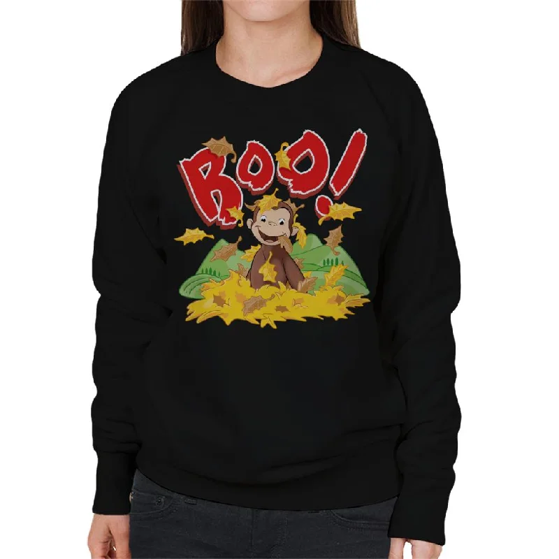 athletic style hoodieCurious George Boo In The Leaves Women's Sweatshirt