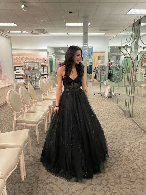 Discount Extravaganza chic slip dressBlack A-Line Tulle Long Prom Dress Evening Gown,DP847 Discount Extravaganza chic slip dressBlack A-Line Tulle Long Prom Dress Evening Gown,DP847