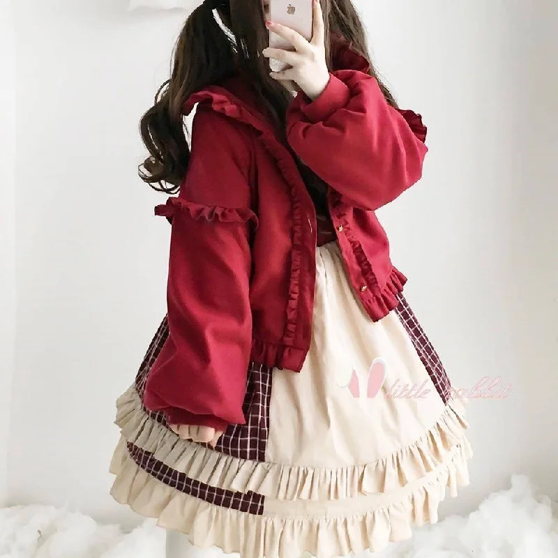 Hurry In lolita short fleece coat YV47159