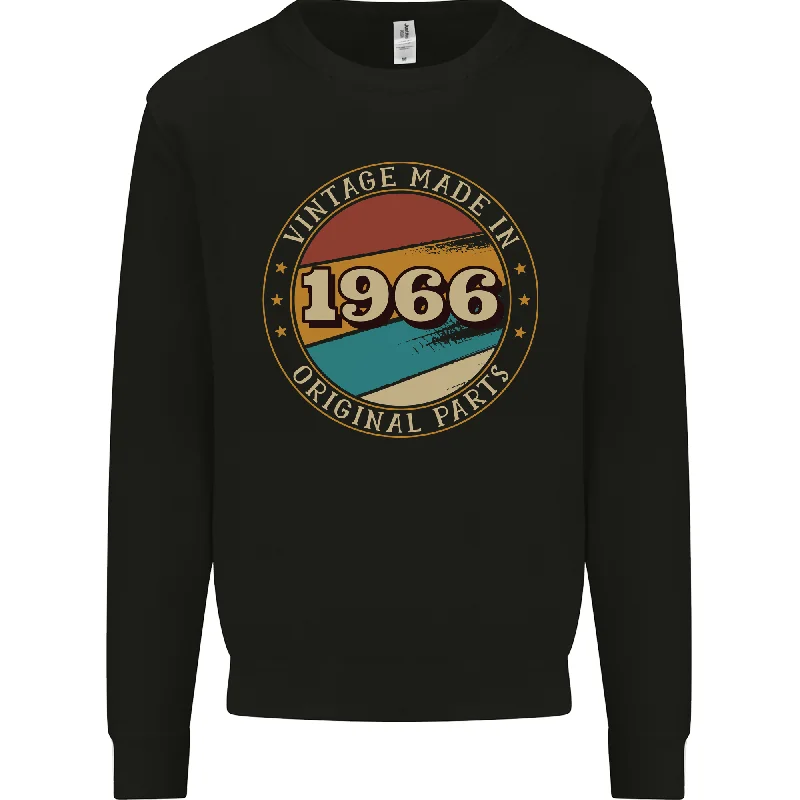 high-quality athletic sweatshirt58th Birthday  Vintage Made In 1966 Mens Sweatshirt Jumper