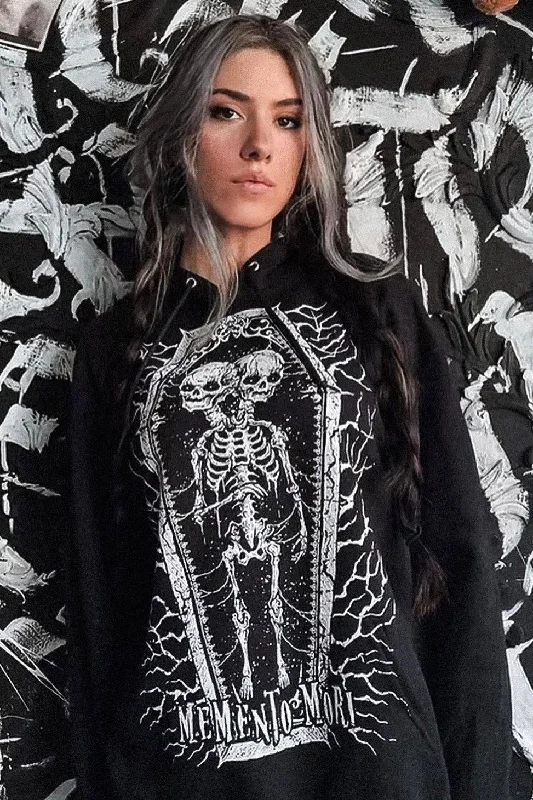 Buy Now Memento Mori Conjoined Skeleton Twins Hoodie [Zipper or Pullover]