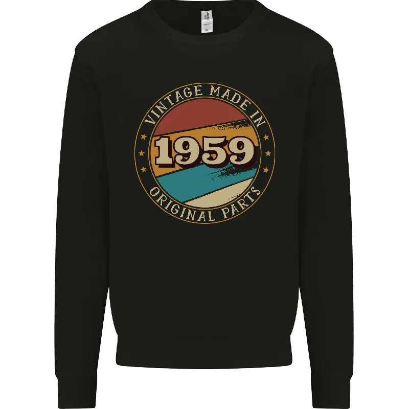 Deep Discounts breathable gym hoodie65th Birthday  Vintage Made In 1959 Mens Sweatshirt Jumper