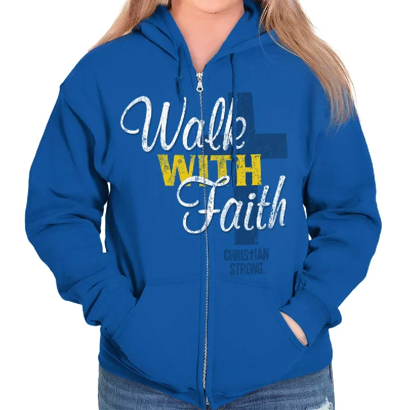 stylish hoodieWalk With Faith Zip Hoodie