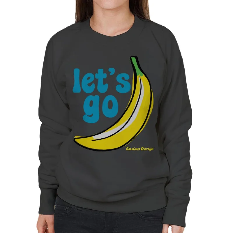 activewear hoodieCurious George Let's Go Banana Women's Sweatshirt