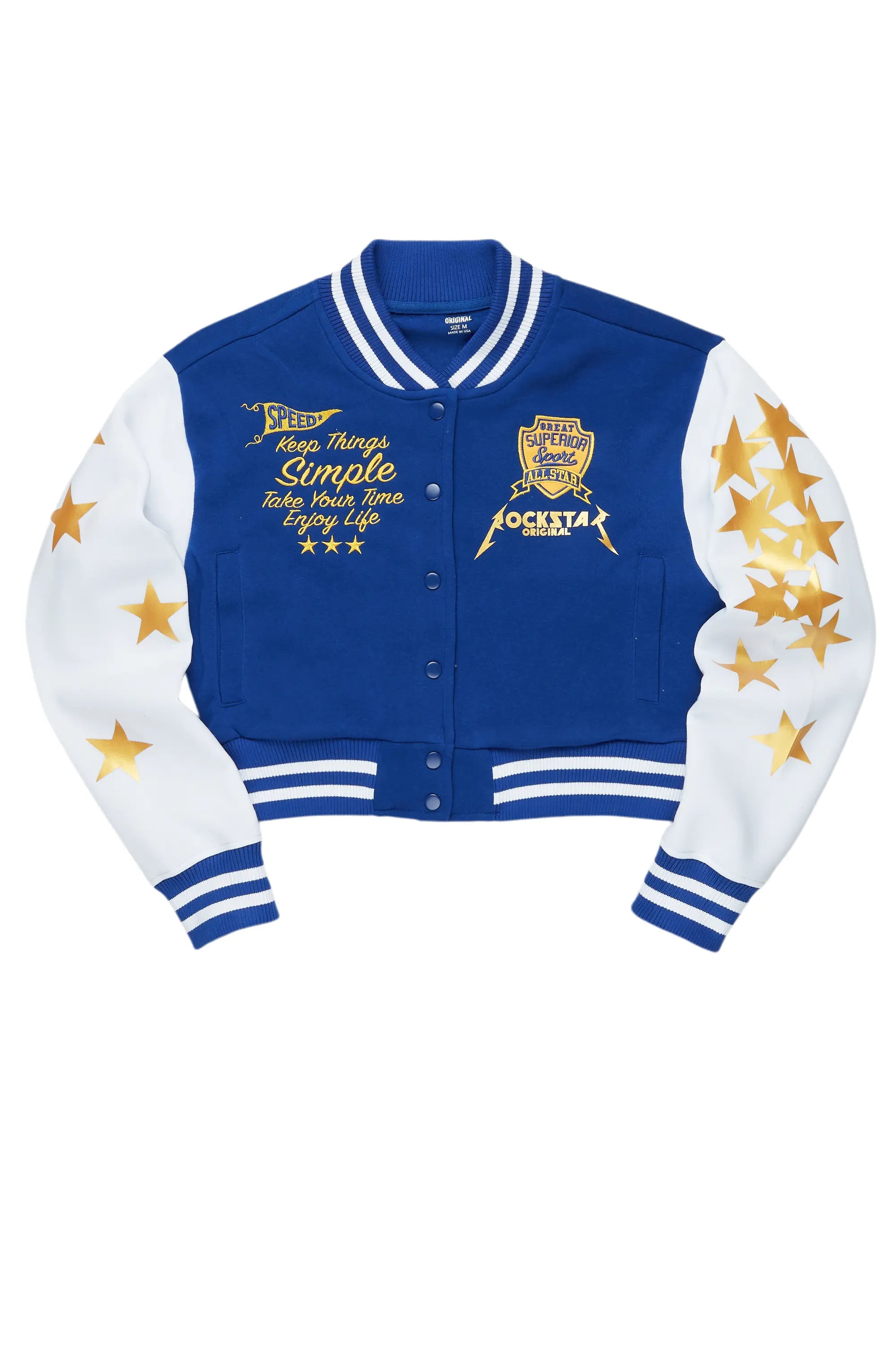 Crazy Deals Suzanne Royal Blue Varsity Jacket