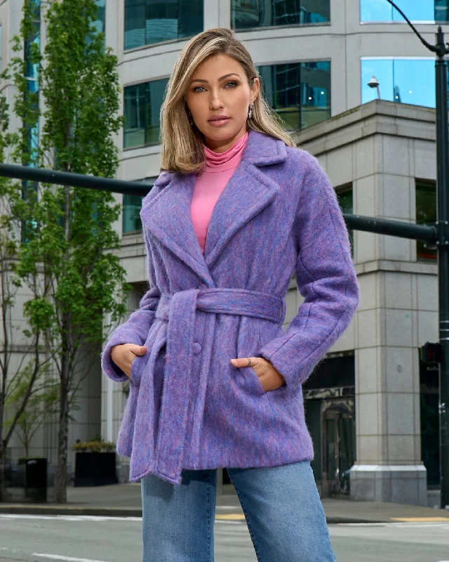 Extra Discounts Multi Color Tie Waist Coat Pink/Blue