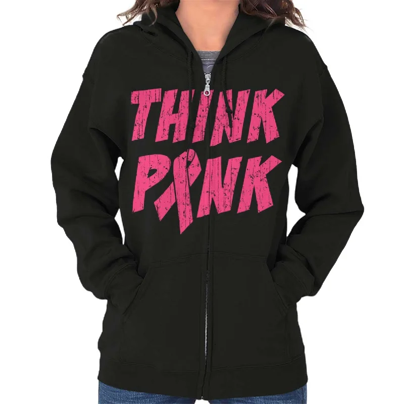 Major Savings warm pullover hoodieThink Pink Zip Hoodie