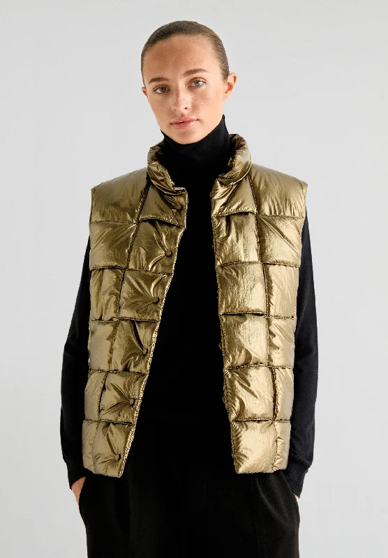 Can't Be Beat METALLIC PUFFER GILET