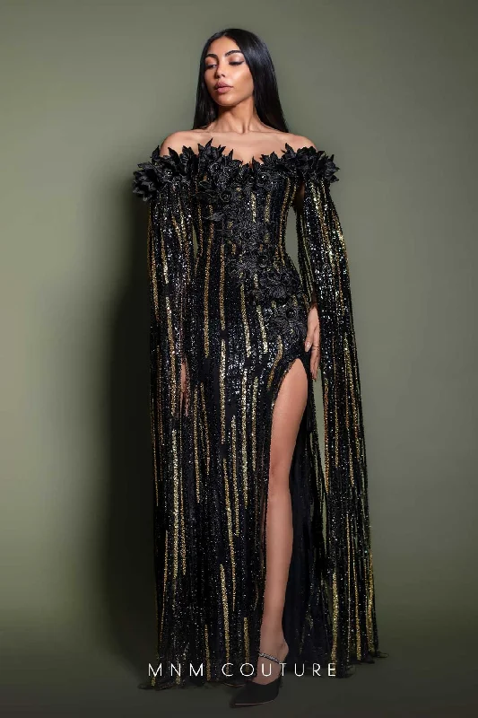 Deal Alert classic fit-and-flare dressMNM Couture K4191