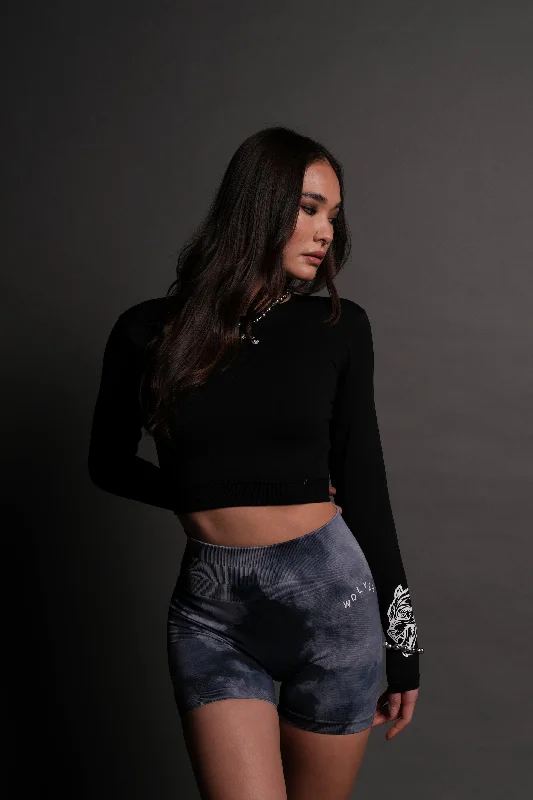 Doorbuster Deal Chopper Everson "Everson Seamless" L/S Top in Black