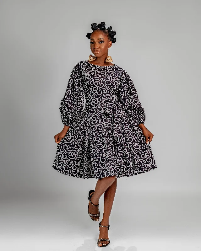 Price Rollback puff sleeve dressRosie Ankara Short flare Dress | Black & White African Print Price Rollback puff sleeve dressRosie Ankara Short flare Dress | Black & White African Print