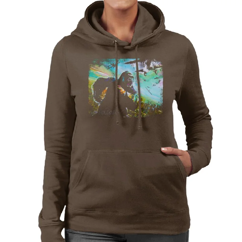Lowest Price bold fitness hoodieSidney Maurer Original Portrait Of King Kong Vs Planes Women's Hooded Sweatshirt Lowest Price bold fitness hoodieSidney Maurer Original Portrait Of King Kong Vs Planes Women's Hooded Sweatshirt