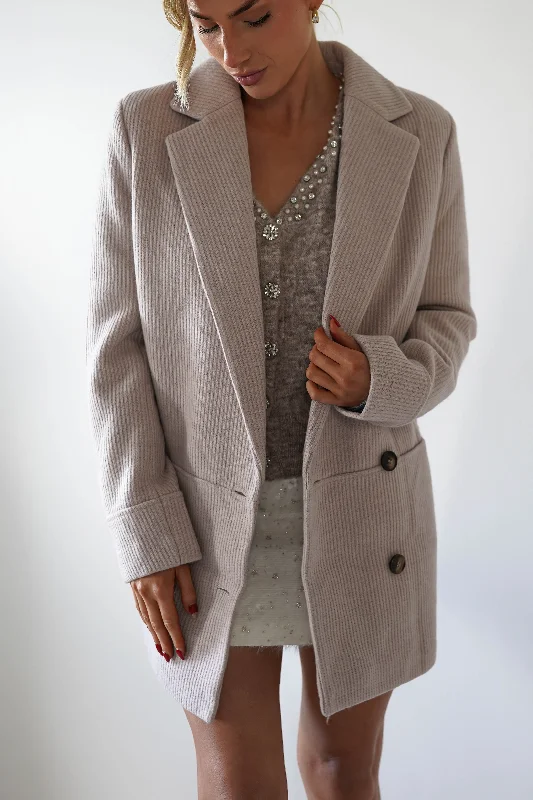 Instant Discount Reno Tailored Over Sized Coat | Taupe