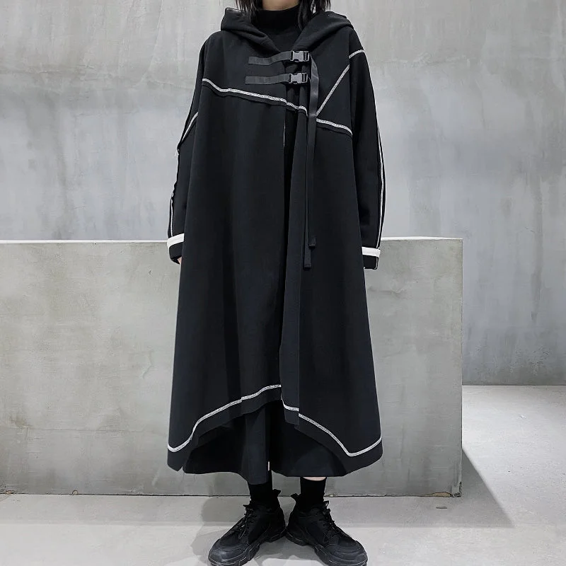 Sale Event Irregular Hooded Long Sleeved Jacket
