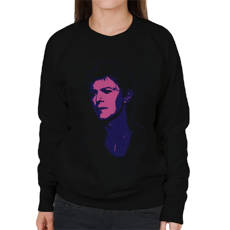 urban workout sweatshirtTV Times Pop Star David Bowie 1977 Pop Art Stylised Women's Sweatshirt