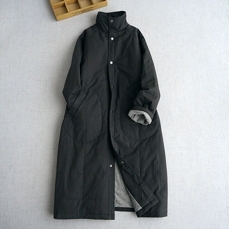 Low Prices Retro Thickened Mid-Length Cotton Jacket