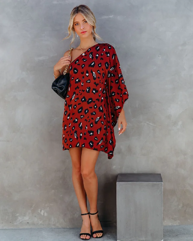 long sleeve dressTrade Winds Printed One Shoulder Statement Dress - FINAL SALE