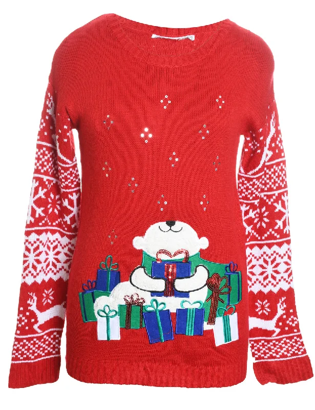 Red Christmas Jumper - M