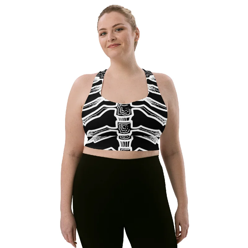 Flash Sale Dead Men Tell No Tails Recycled Longline Sports Bra