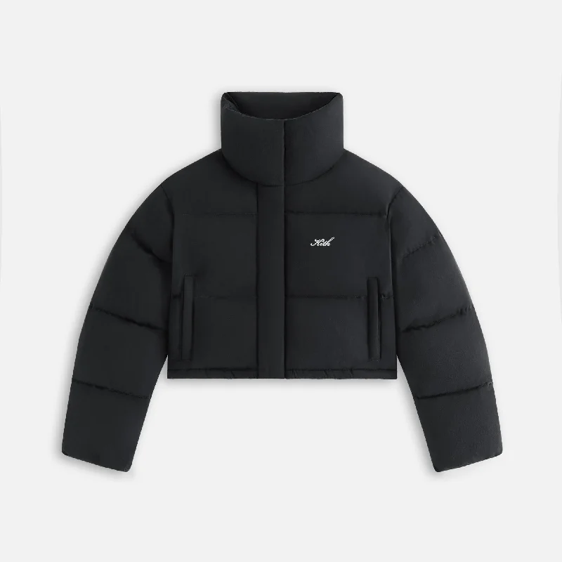 Flash Deals Kith Women Shae Cropped Denim Puffer - Washed Black
