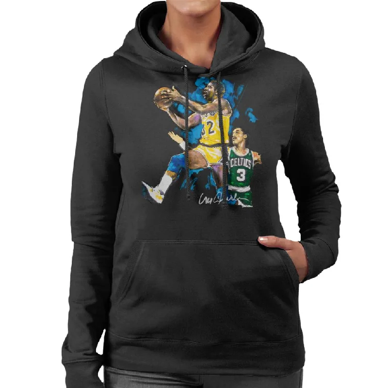 Fantastic Offers warm athletic hoodieSidney Maurer Original Portrait Of Magic Johnson Lakers Vs Celtics Women's Hooded Sweatshirt Fantastic Offers warm athletic hoodieSidney Maurer Original Portrait Of Magic Johnson Lakers Vs Celtics Women's Hooded Sweatshirt