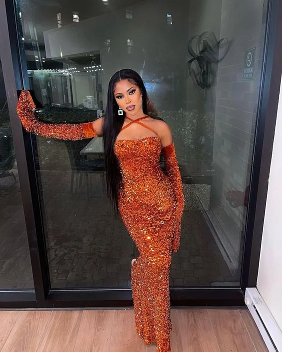 Overstock Sale layered dressGlitter Mermaid Detachable Sleeves Black Girl Long Prom Dress,DP742 Overstock Sale layered dressGlitter Mermaid Detachable Sleeves Black Girl Long Prom Dress,DP742