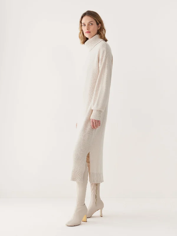 t-shirt dressThe Turtleneck Sweater Dress in Cream