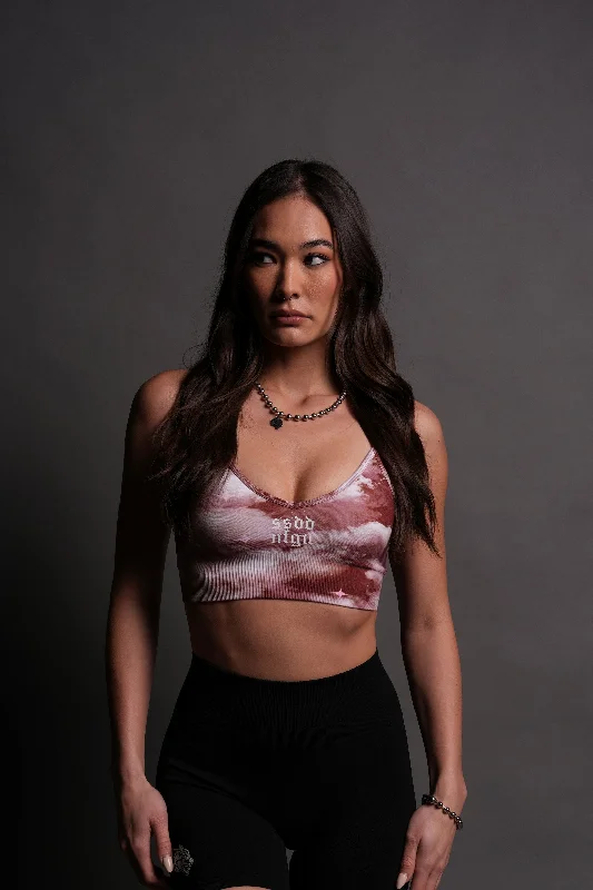 Big Savings SSDDNFGU "Everson Seamless" Sports Bra in Canyon Rust Desert Night Sky