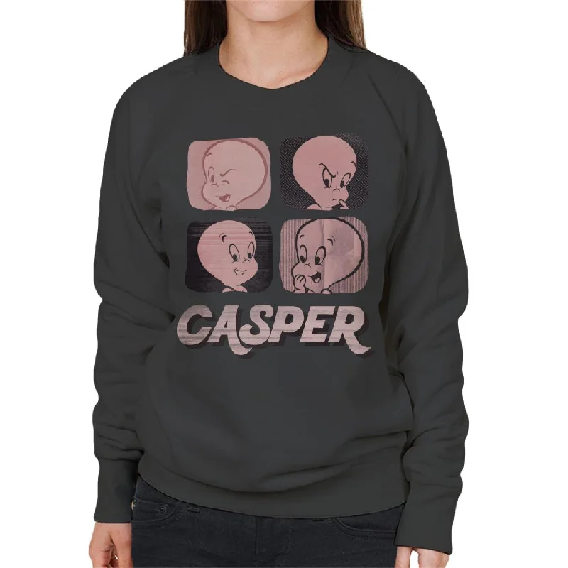 Final Clearance minimaCasper The Friendly Ghost Facial Expressions Women's Sweatshirt Final Clearance minimaCasper The Friendly Ghost Facial Expressions Women's Sweatshirt