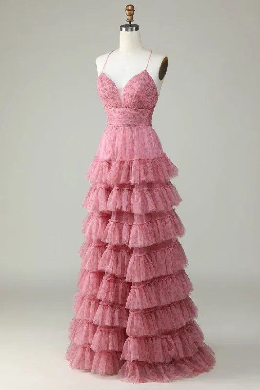 Seasonal Sale textured dressA-Line Spaghetti Straps Layered Tulle Prom Dress with Floral Printed,DP760 Seasonal Sale textured dressA-Line Spaghetti Straps Layered Tulle Prom Dress with Floral Printed,DP760