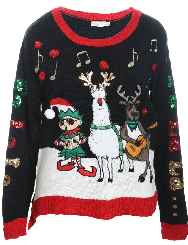 Animal Design Christmas Jumper - L