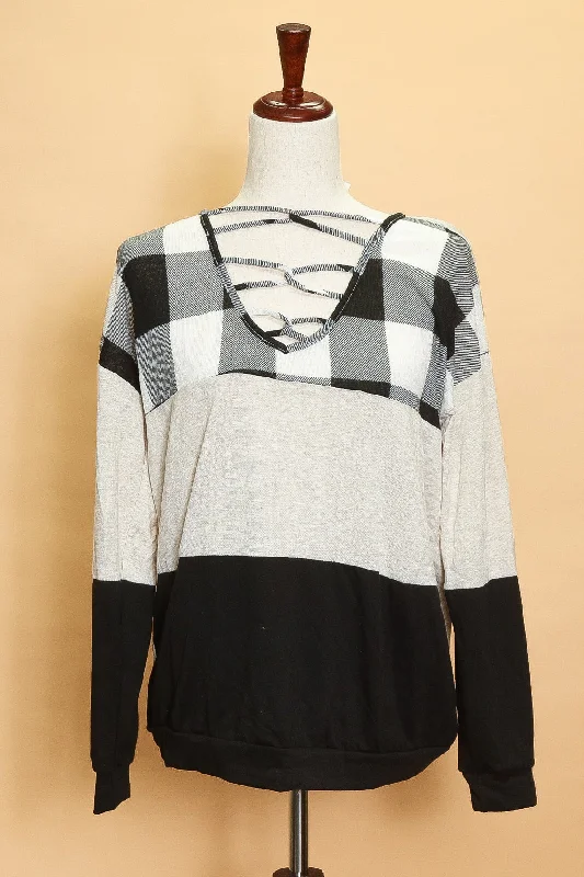 Plaid Color Block Sweater (5pc)