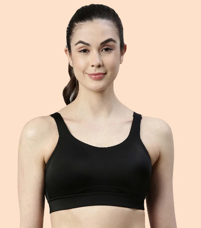 Discount Mania Enamor Agion SB18 Convertible Back High-Impact Sports Bra for Women- Full Coverage, Padded and Wirefree - Black Discount Mania Enamor Agion SB18 Convertible Back High-Impact Sports Bra for Women- Full Coverage, Padded and Wirefree - Black