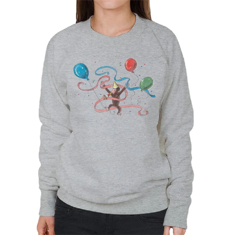 fashion sportswear hoodieCurious George Party Balloons Women's Sweatshirt