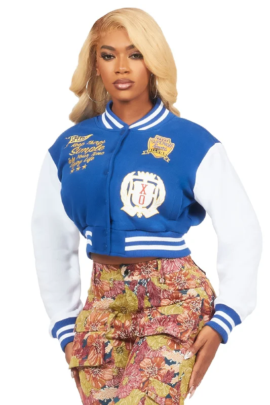 Deal Alert Turhon Royal Blue Varsity Jacket