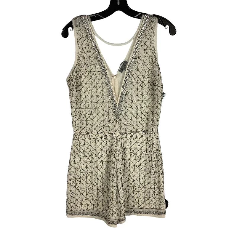 Super Bargain Romper By Clothes Mentor In Cream, Size: M