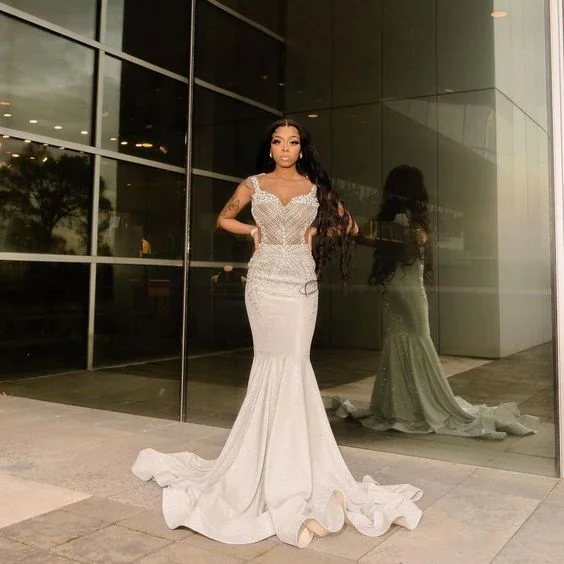 Price Buster casual slip dressWhite Mermaid Black Girl Long Prom Dress with Beading,DP884 Price Buster casual slip dressWhite Mermaid Black Girl Long Prom Dress with Beading,DP884