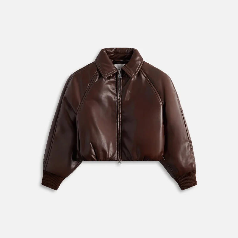 Reduced Prices Agolde x Shoreditch Ski Club Tate Padded Vegan Leather Bomber - Espresso