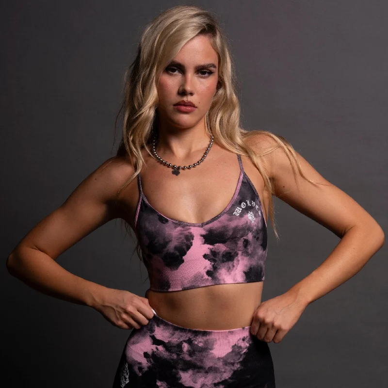 Warehouse Sale Chopper V2 "Everson Seamless" Sports Bra in Cherry Blossom Ghost Clouds Warehouse Sale Chopper V2 "Everson Seamless" Sports Bra in Cherry Blossom Ghost Clouds