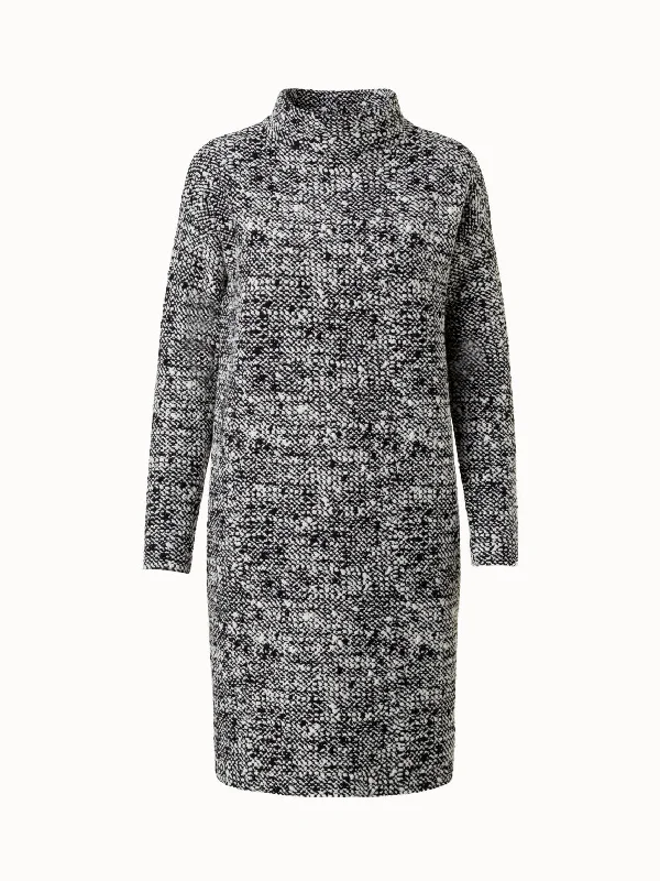 fitted bodycon dress3D Tweed Jersey Dress