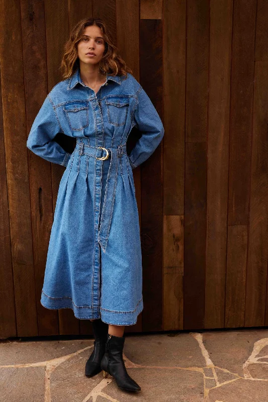 wrap dressAradia Denim Midi Dress