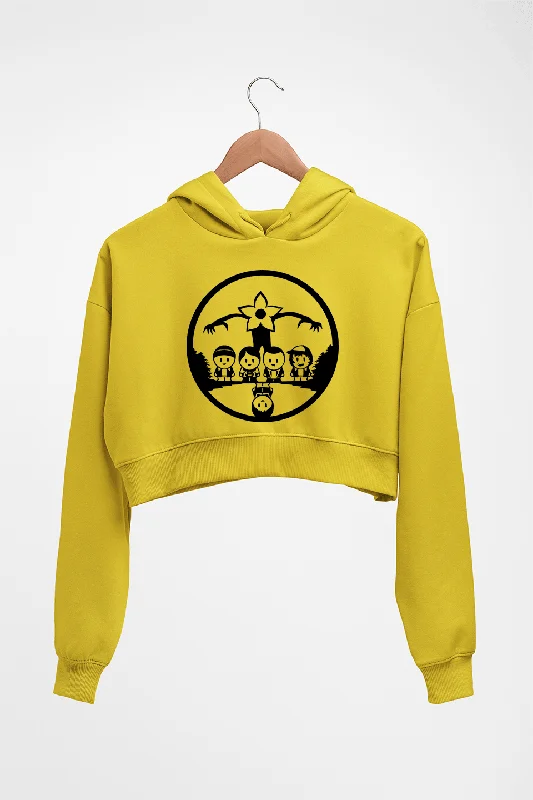 Overstock zip-up hooded sweatshirtStranger Things Crop HOODIE FOR WOMEN