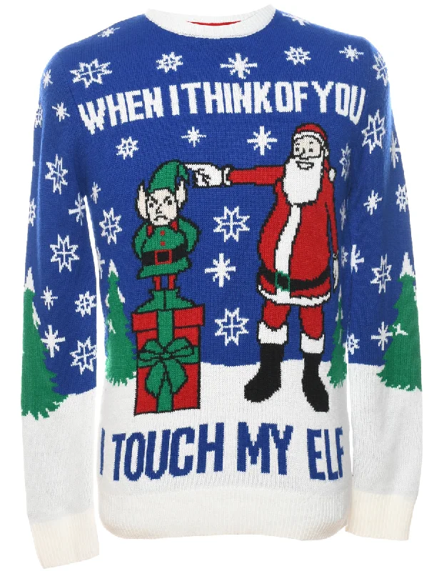 Shop and Save Santa Claus Christmas Jumper - S