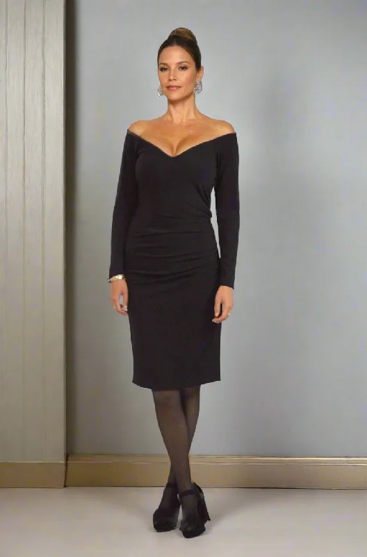 Today's Special Mesh Shoulder Ruched Waist Dress