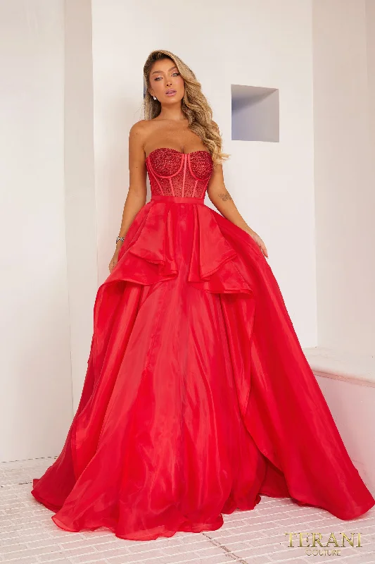 Midnight Sale off-shoulder dressTerani Couture 241P2209