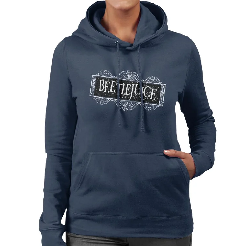 Price Reduction simple hoodieBeetlejuice Faded Halloween Logo Women's Hooded Sweatshirt Price Reduction simple hoodieBeetlejuice Faded Halloween Logo Women's Hooded Sweatshirt